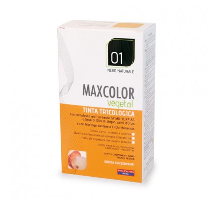 Barva za lase 02 naravno temno kostanjeva Maxcolor Vegetal 140 ml