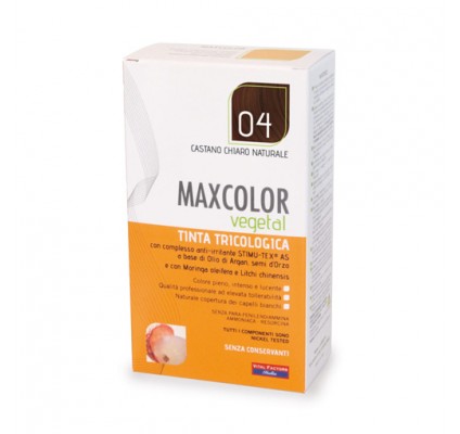 Barva za lase 04 naravno svetlo kostanjeva Maxcolor Vegetal 140 ml Barva za lase 04 naravno svetlo kostanjeva Maxcolor Vegetal 140 ml