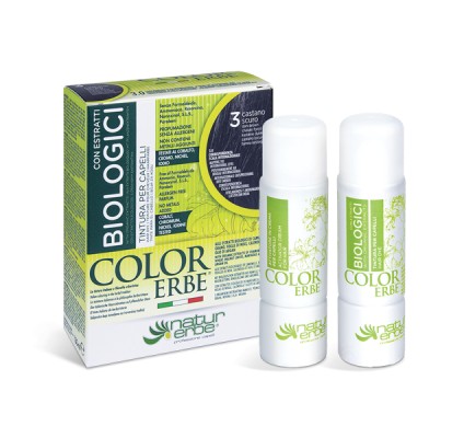 COLOR ERBE® 3 temno kostanjeva barva za lase z biološkimi izvlečki COLOR ERBE® 3 temno kostanjeva barva za lase z biološkimi izvlečki