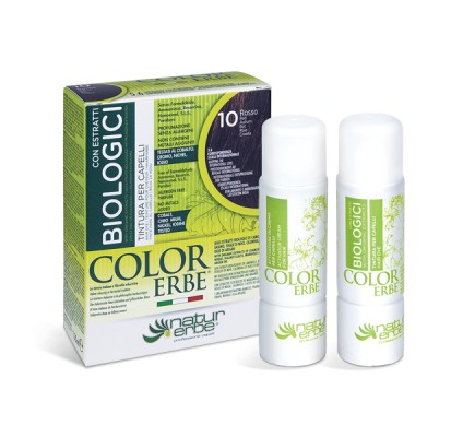 COLOR ERBE&reg; 10 rdeča barva za lase z biolo&scaron;kimi izvlečki 