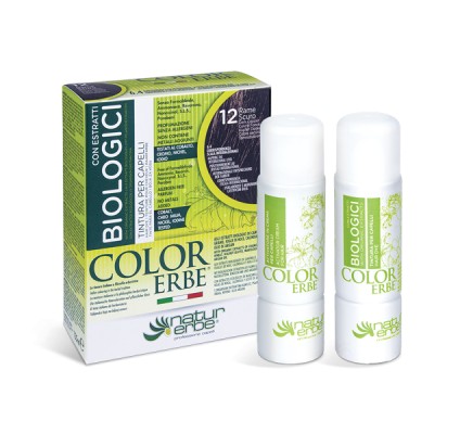 COLOR ERBE® 12 temno bakrena barva za lase z biološkimi izvlečki 