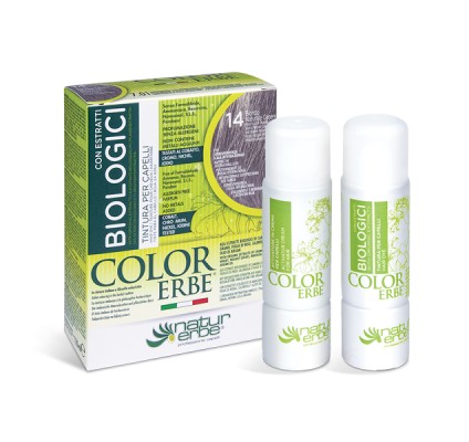 COLOR ERBE® 14 naravno pepelnato blond barva za lase z biološkimi izvlečki COLOR ERBE® 14 naravno pepelnato blond barva za lase z biološkimi izvlečki