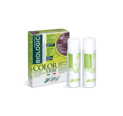 COLOR ERBE&reg; 19 svetlo blond mahagoni irise barva za lase z biolo&scaron;kimi izvlečki 